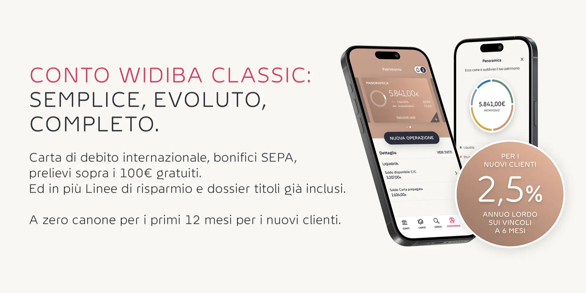 Rappresentazione visiva dell'articolo: SCOPRI CONTO WIDIBA CLASSIC: SEMPLICE, EVOLUTO, COMPLETO.